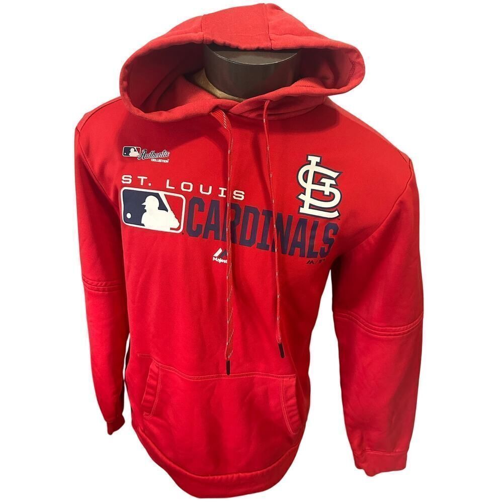 Majestic Mens Medium Authentic MLB St Louis Cardinals Hoodie